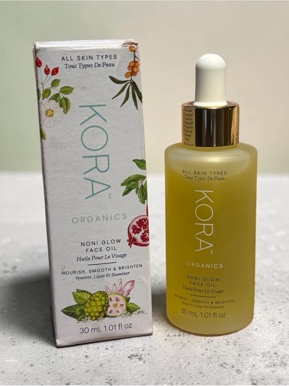 KORA Organics Noni Glow Face Oil — Nourishing Yellow Face Serum
